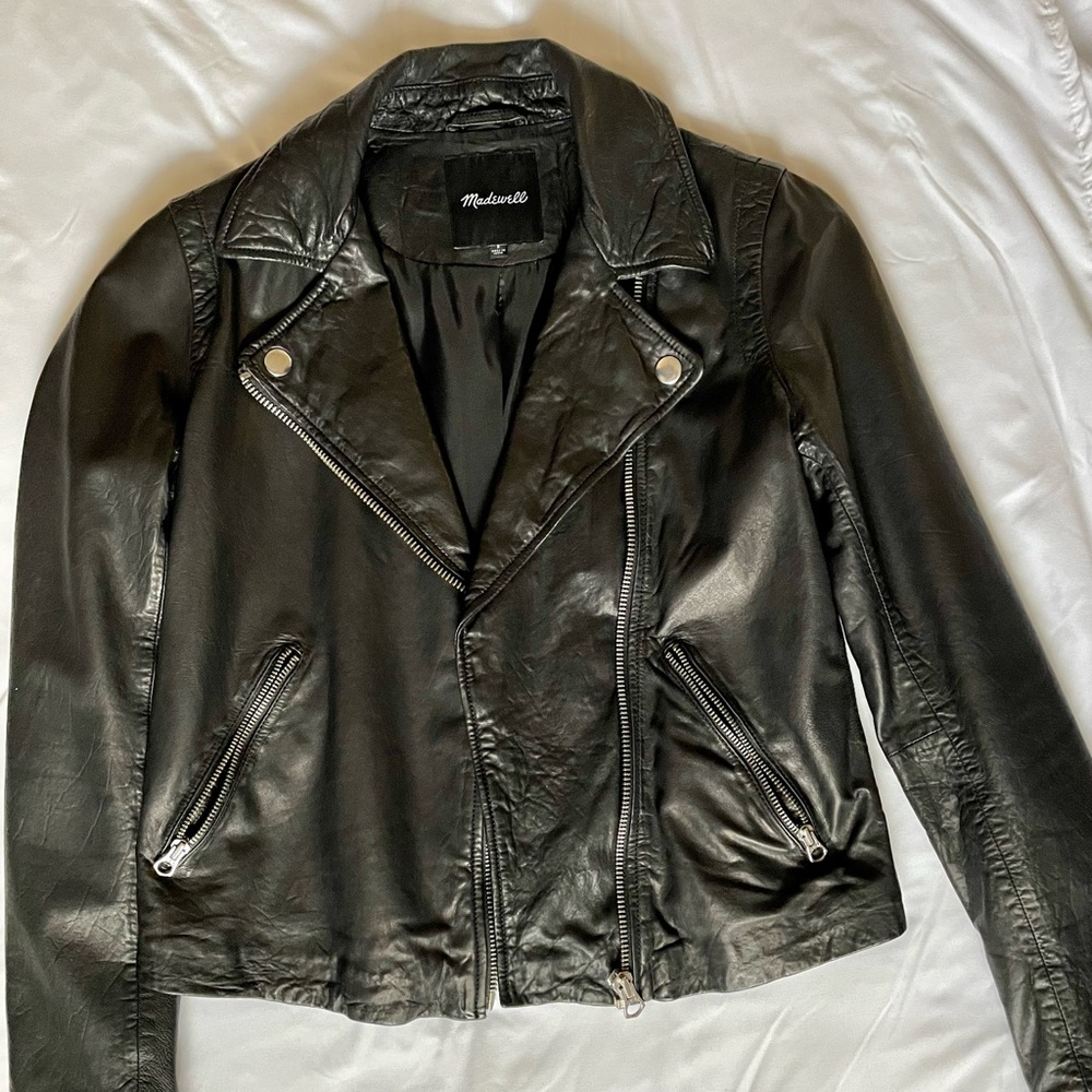 Washed Leather Motorcycle Jacket